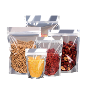 3.Aluminum foil stand up pouch with ziplock