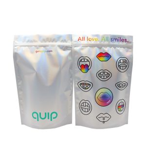 Custom Printed holographic foil stand up pouch