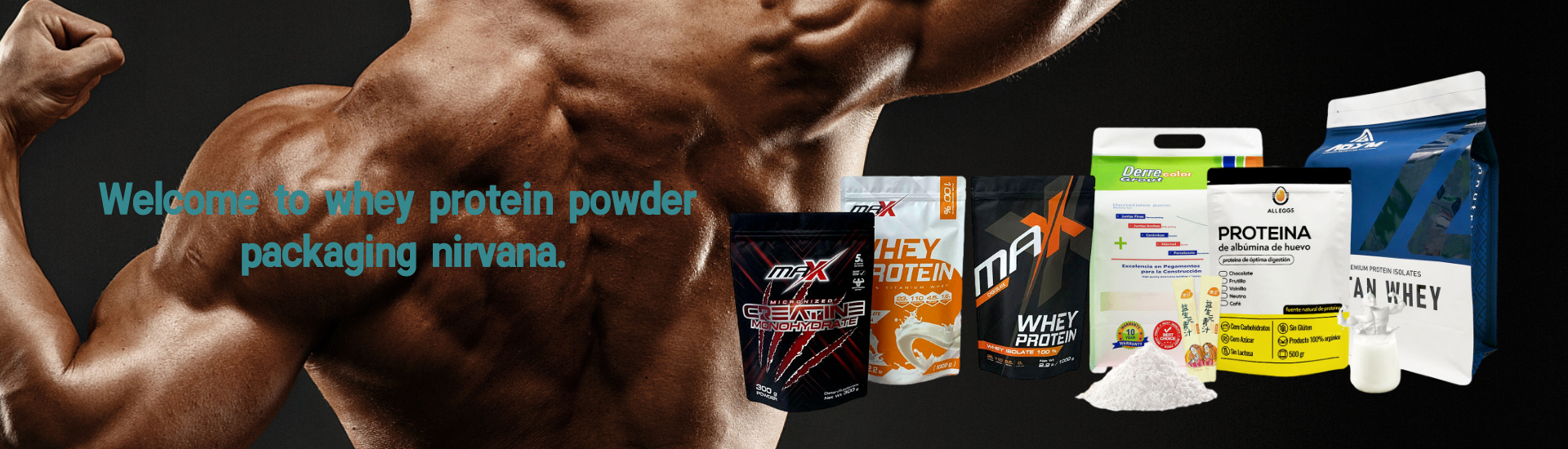 banner- protein powder packaging bags